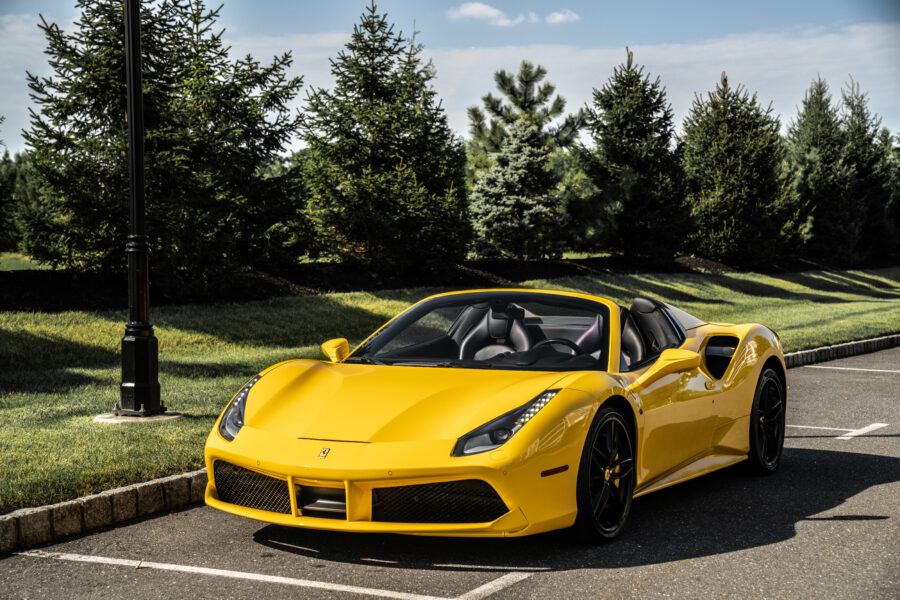 Yellow Ferrari 488 Spider 2